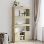 Hoge Kast 92X33X Bewerkt Hout Kleurig Sonoma Eiken