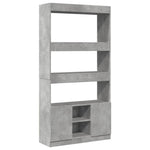 Hoge Kast 92X33X Bewerkt Hout Betongrijs