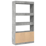 Hoge Kast 92X33X Bewerkt Hout Betongrijs