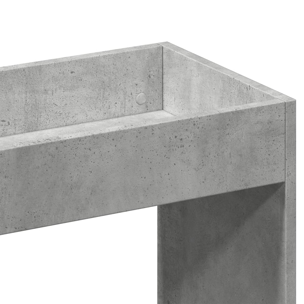 Hoge Kast 92X33X Bewerkt Hout Betongrijs