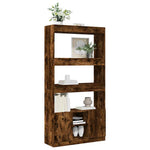 Hoge Kast 92X33X Bewerkt Hout Kleurig Gerookt Eiken