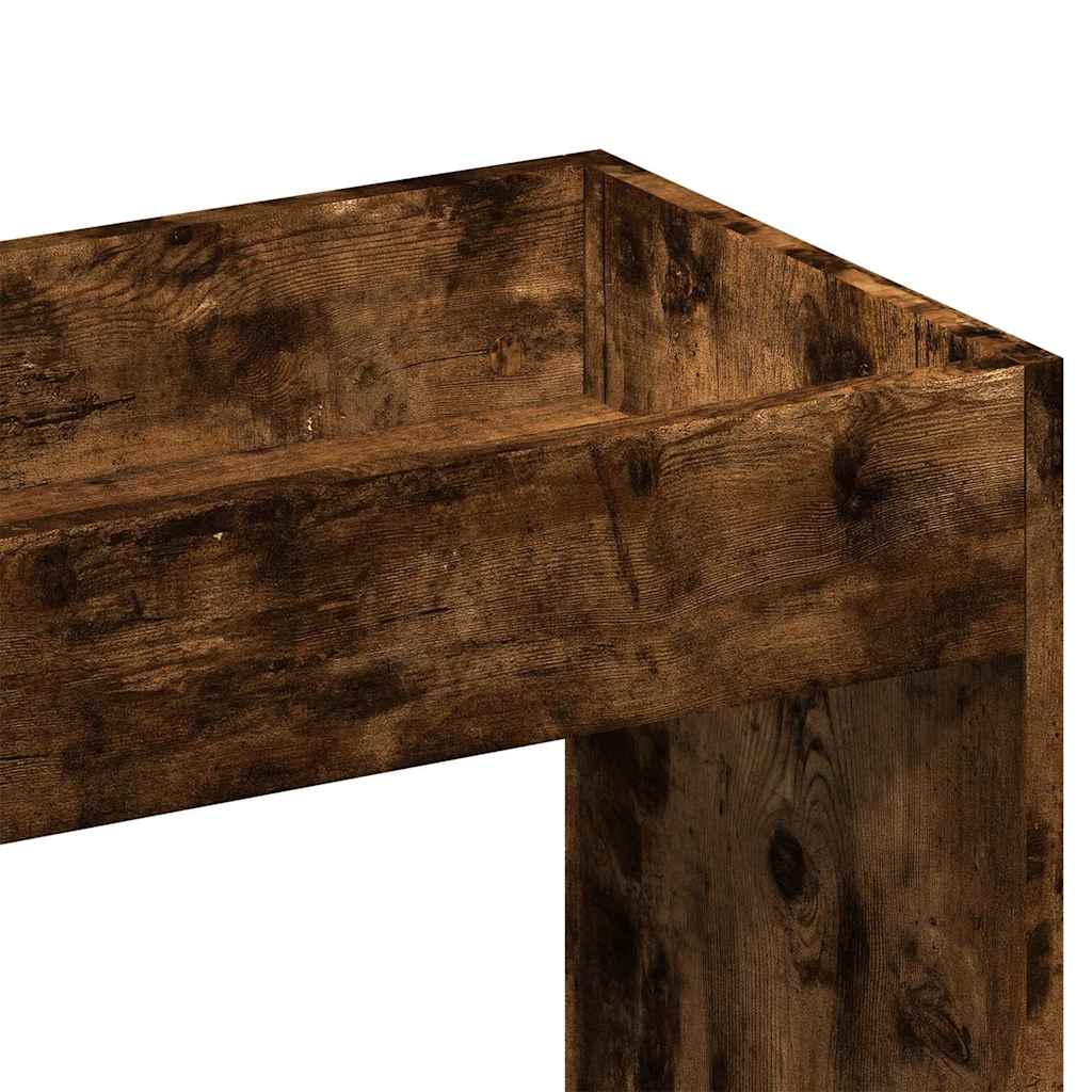 Hoge Kast 92X33X Bewerkt Hout Kleurig Gerookt Eiken