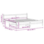Bedframe Zonder Matras Massief Grenenhout