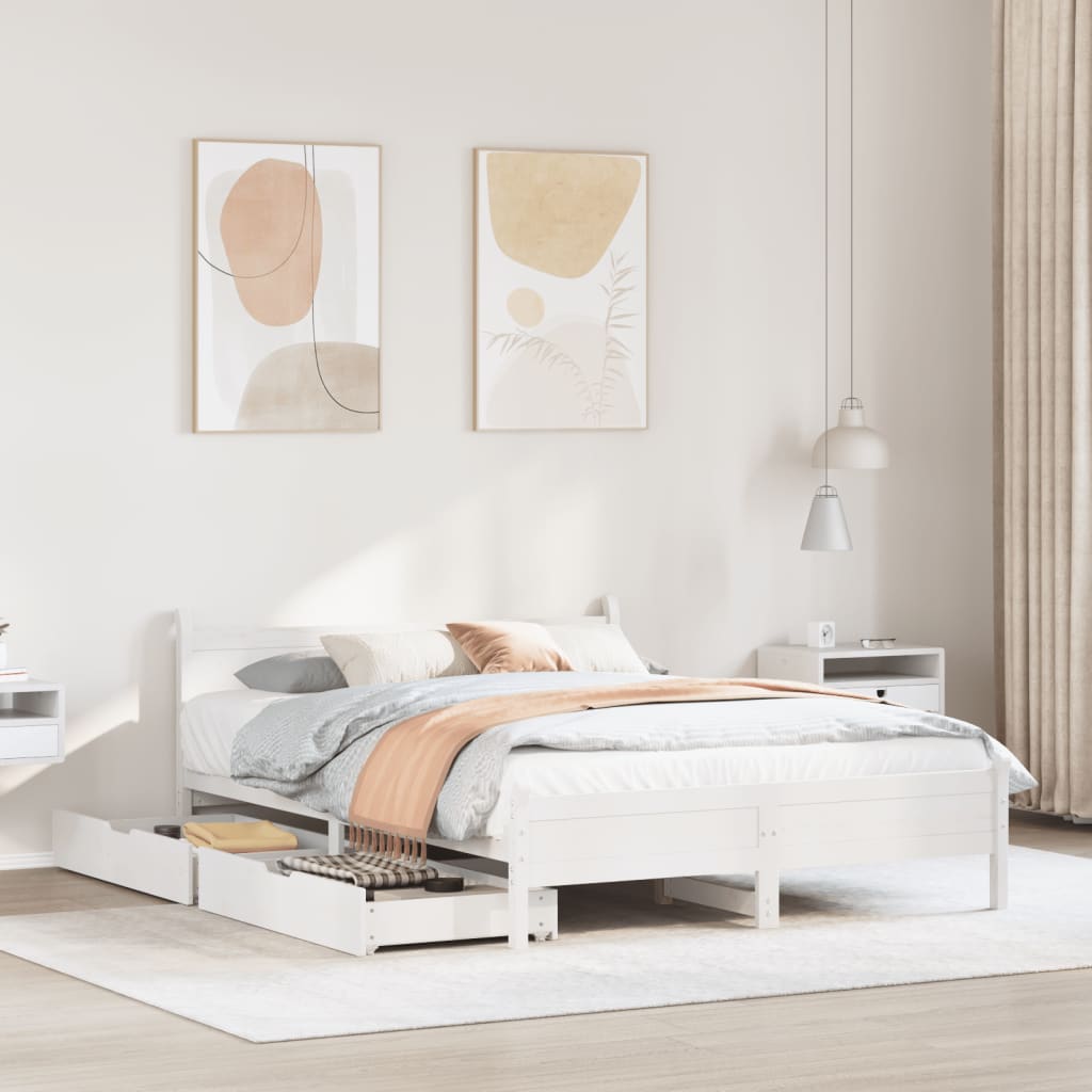 Bedframe Zonder Matras Massief Grenenhout