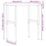 Werkbank 80X60X(71,5-98) Cm Eikenhout