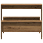 3-Delige Eettafel En Bankenset Bewerkt Hout Artisanaal