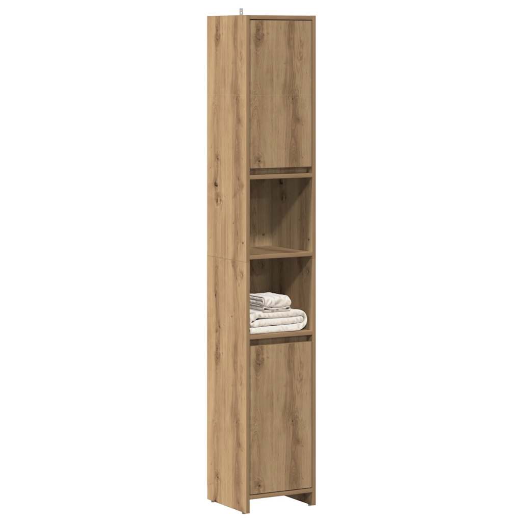 Badkamerkast 30X30X183,5 Cm Bewerkt Hout