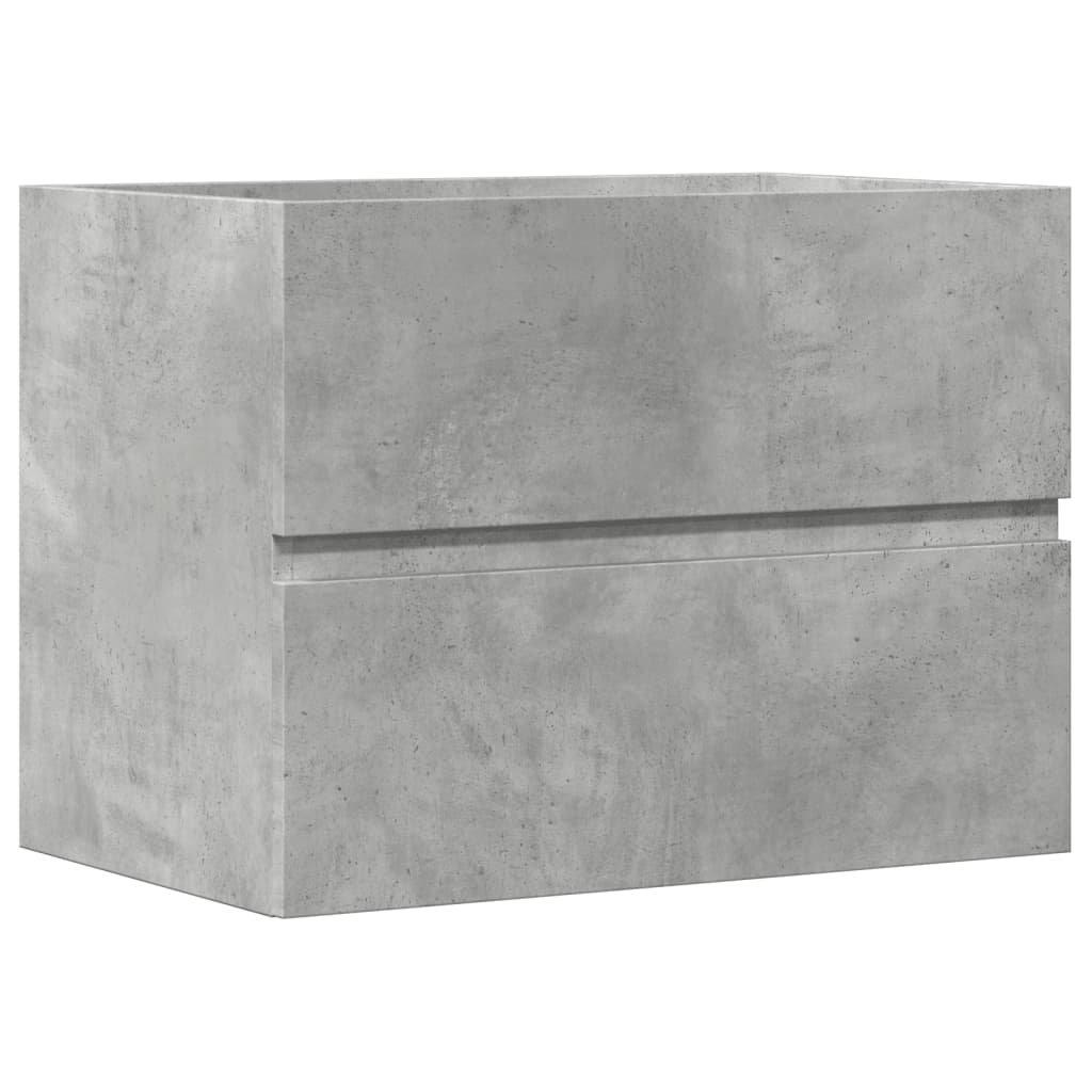 Badkamerkast 60X38,5X45 Cm Bewerkt Hout Betongrijs Lichtbruin