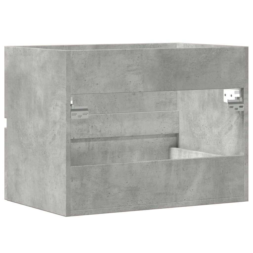 Badkamerkast 60X38,5X45 Cm Bewerkt Hout Betongrijs Lichtbruin