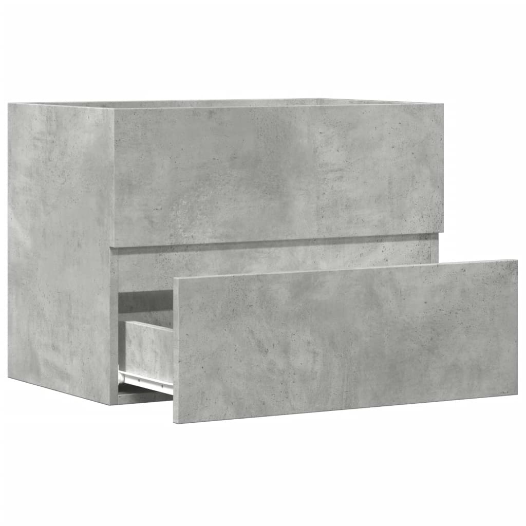 Badkamerkast 60X38,5X45 Cm Bewerkt Hout Betongrijs Lichtbruin