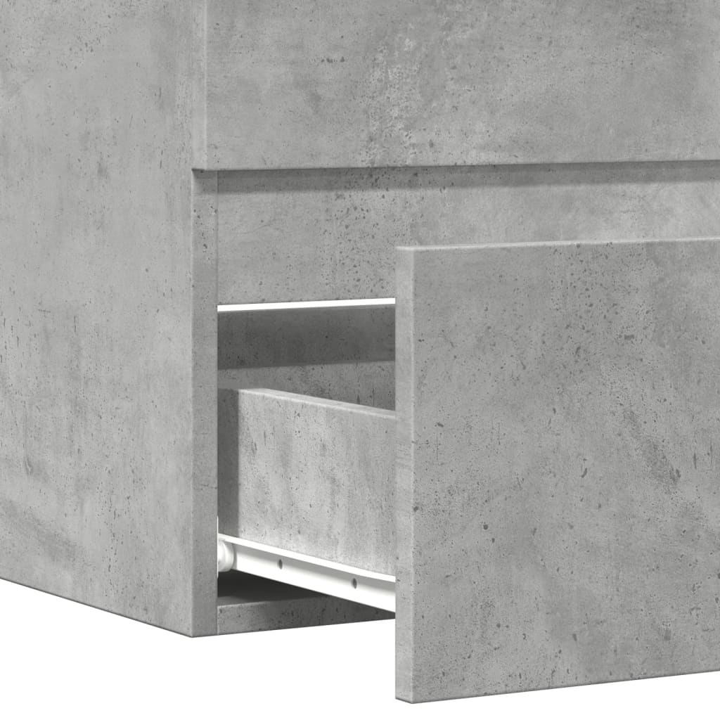 Badkamerkast 60X38,5X45 Cm Bewerkt Hout Betongrijs Lichtbruin