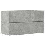 Badkamerwandkast 80X38,5X45 Cm Bewerkt Hout Betongrijs Oud Hout