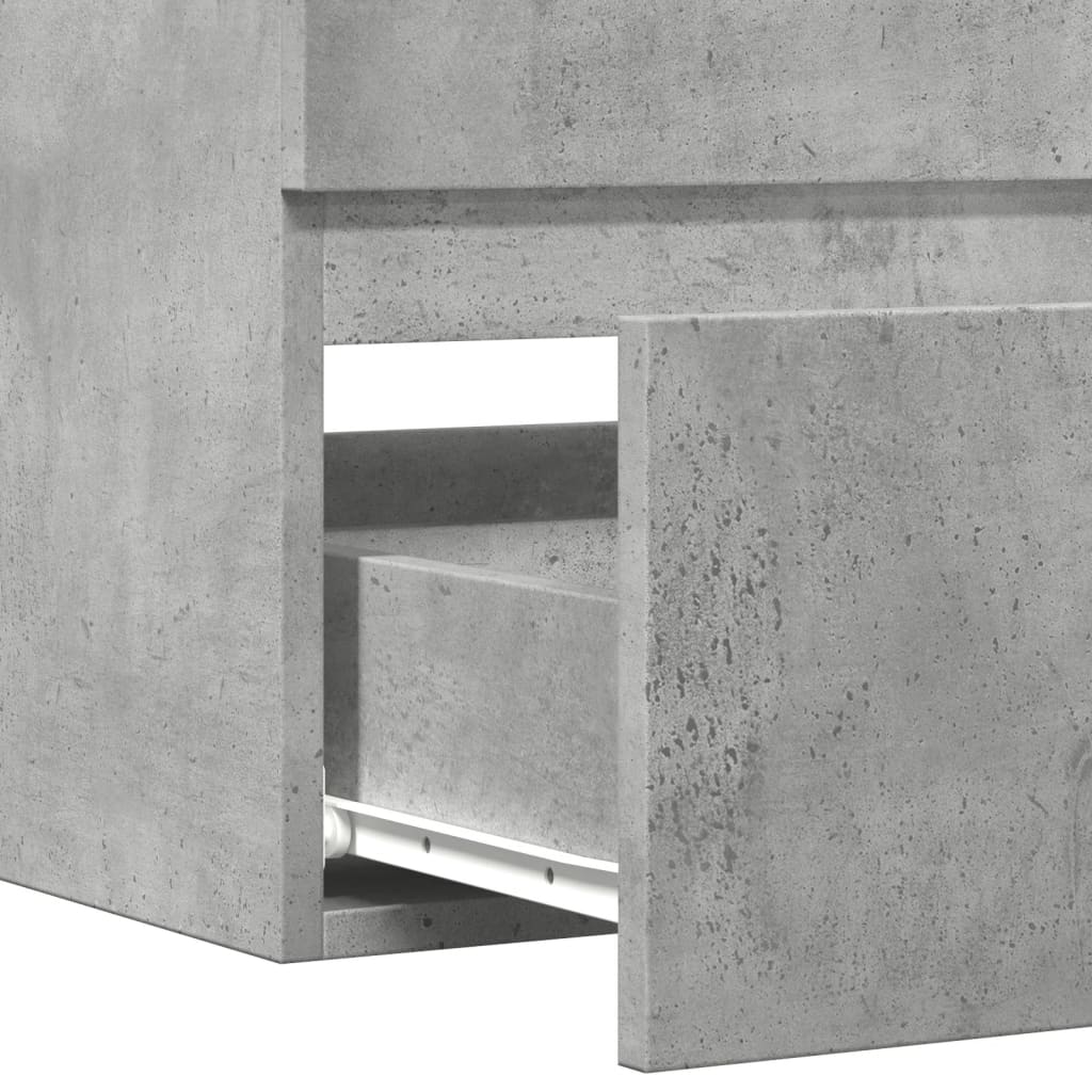 Badkamerwandkast 80X38,5X45 Cm Bewerkt Hout Betongrijs Oud Hout