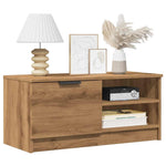 Tv-Meubel 80X35X36,5 Cm Bewerkt Hout