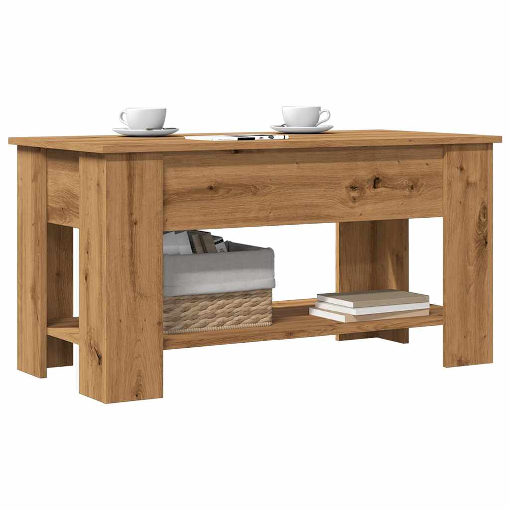 Salontafel 101X49X52 Cm Bewerkt Hout