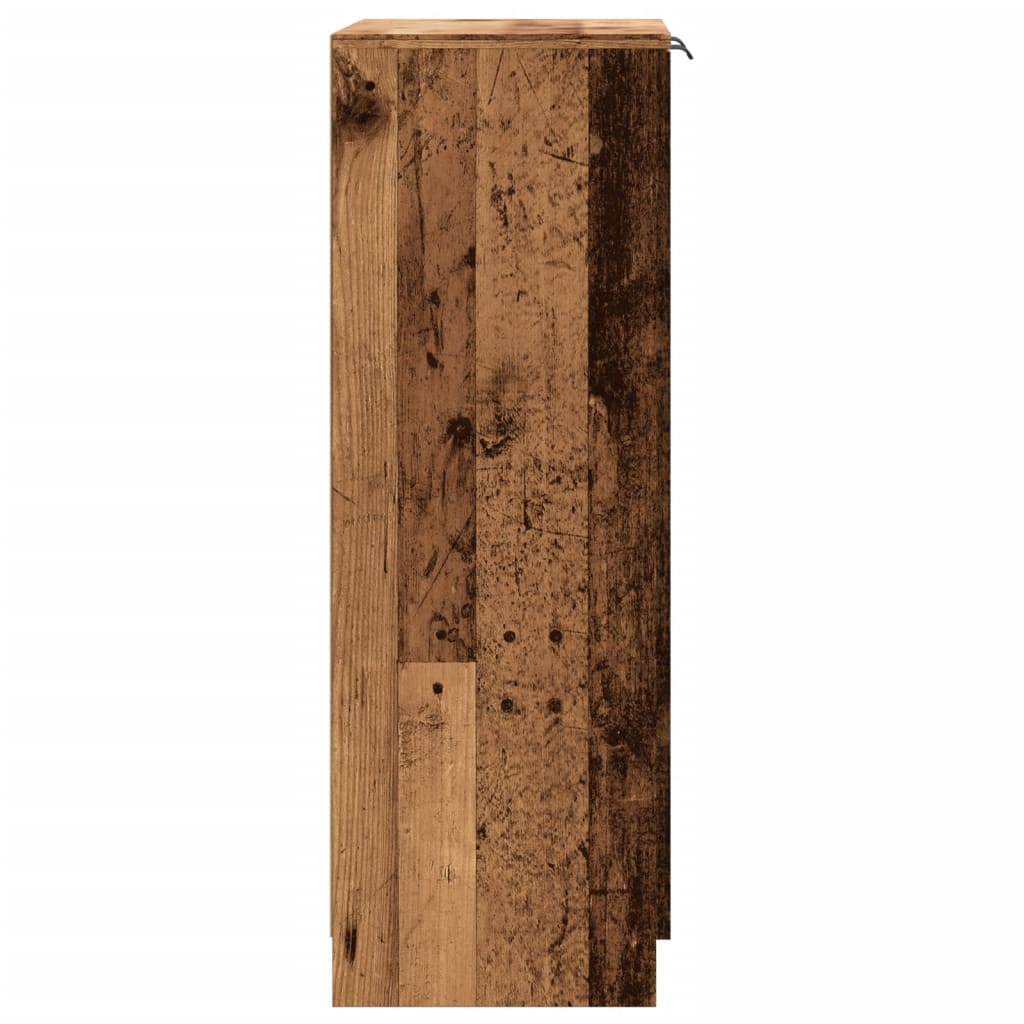 Schoenenkast 59X35X100,5 Cm Bewerkt Hout Oud Houtkleurig