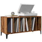 Platenkast 100X38X48 Cm Bewerkt Hout Eikenkleurig