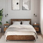 Nachtkastje 34X36X50 Cm Bewerkt Hout Eikenkleurig