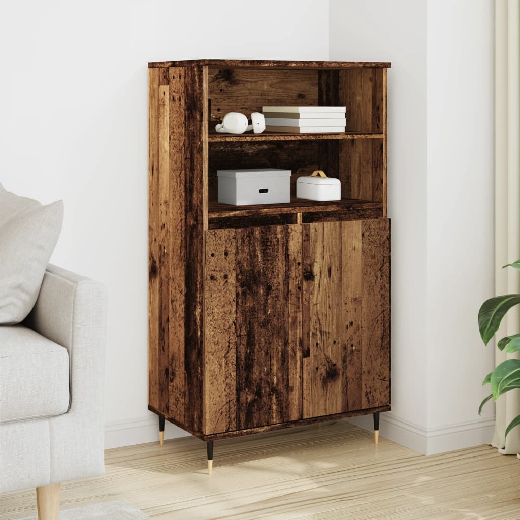 Hoge Kast 60X36X110 Cm Bewerkt Hout