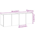 Tv-Meubels 2 St Wandgemonteerd 60X30X41 Cm Oud Houtkleurig