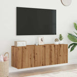 Tv-Meubels 2 St Wandgemonteerd 60X30X41Cm Artisanaal Eikenkleur