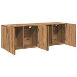 Tv-Meubels 2 St Wandgemonteerd 60X30X41Cm Artisanaal Eikenkleur