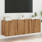 Tv-Meubels 2 St Wandgemonteerd 60X30X41Cm Artisanaal Eikenkleur
