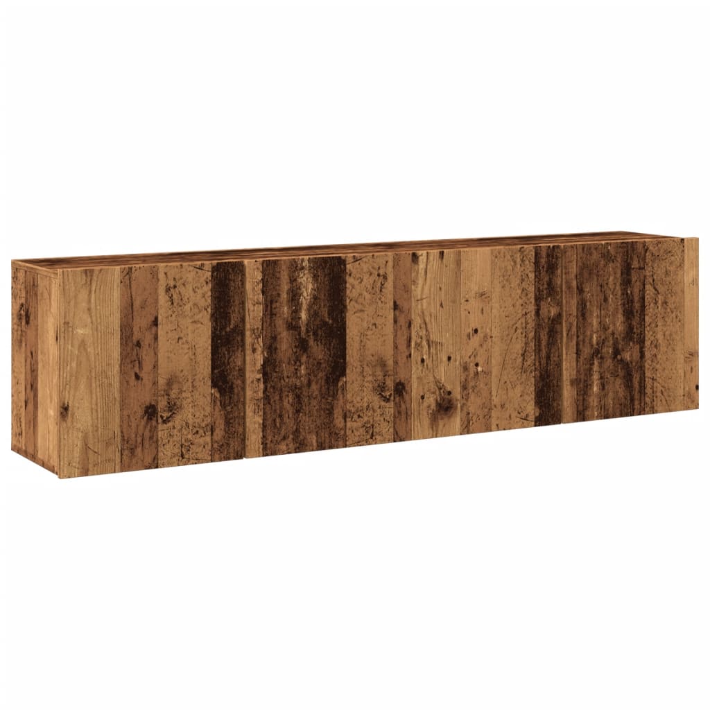 Tv-Meubels 2 St Wandgemonteerd 80X30X41 Cm Oud Houtkleurig