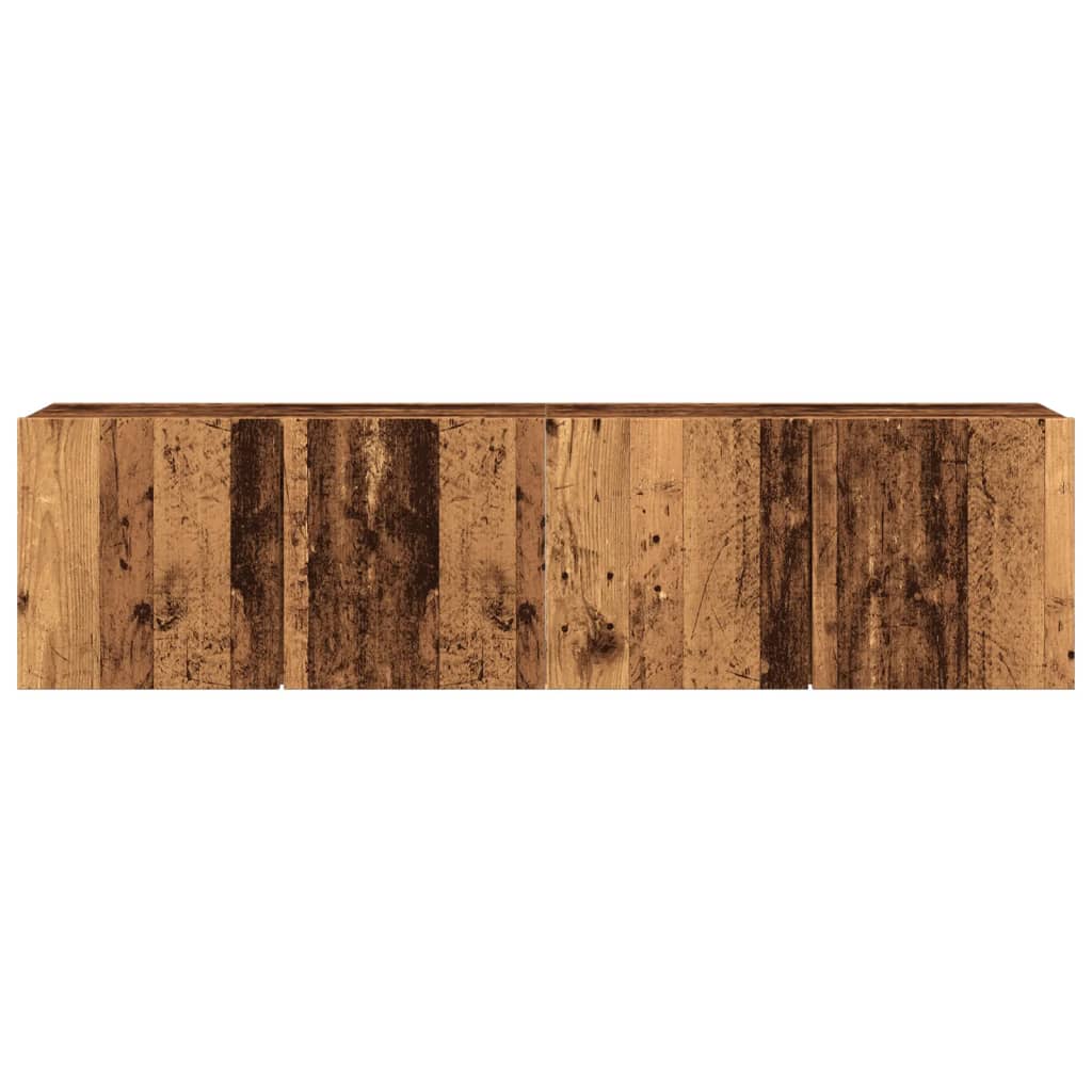 Tv-Meubels 2 St Wandgemonteerd 80X30X41 Cm Oud Houtkleurig