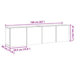 Tv-Meubels 2 St Wandgemonteerd 80X30X41 Cm Oud Houtkleurig