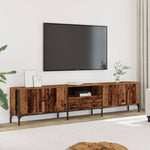 Tv-Meubel Met Lade 200X25X44 Cm Bewerkt Hout Kleur
