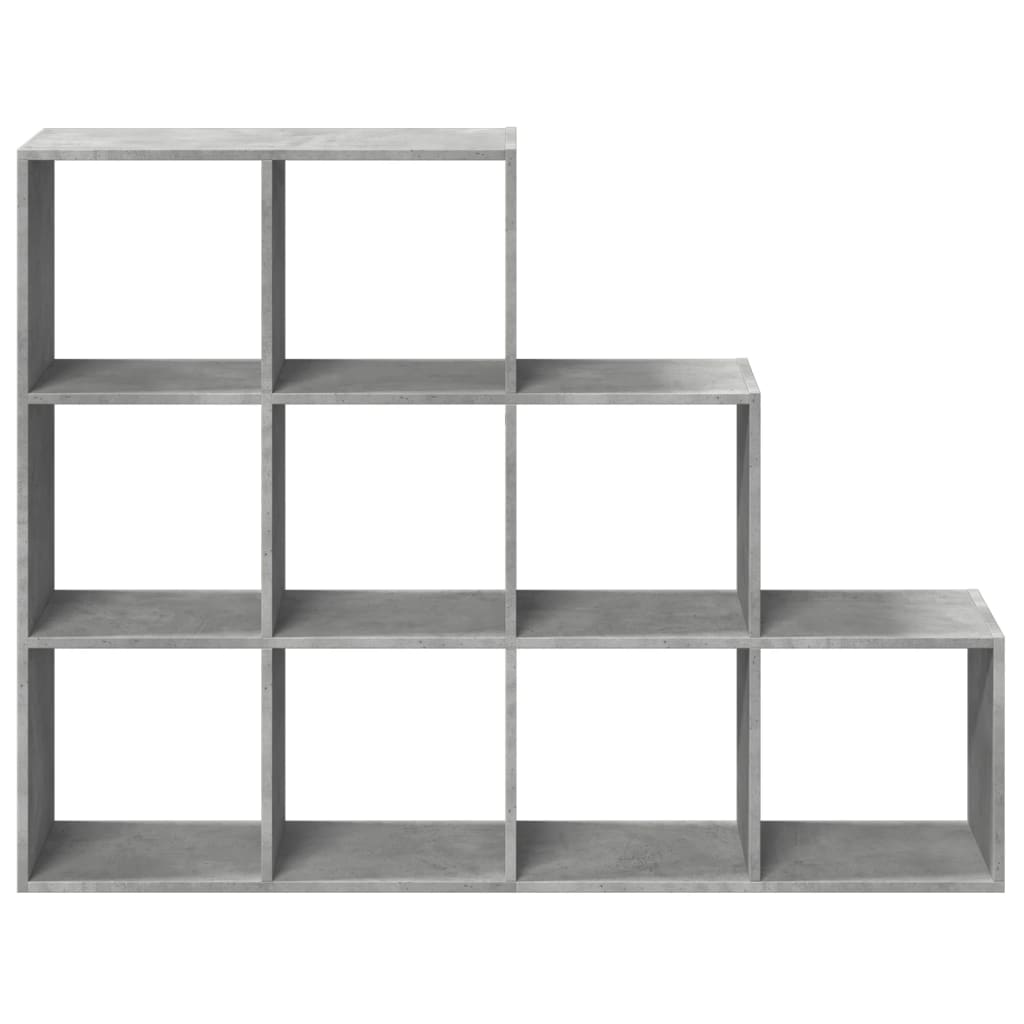 Kamerscherm / Boekenkast 3-Laags 137,5X29X103,5 Cm Hout Grijs Betongrijs