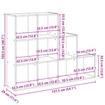 Kamerscherm / Boekenkast 137,5X29X103,5 Cm Hout Oud Hout