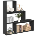 Kamerscherm / Boekenkast 4-Laags 143,5X29X143,5 Cm Hout Grijs