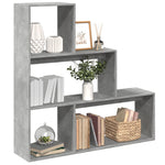 Kamerscherm / Boekenkast 4-Laags 143,5X29X143,5 Cm Hout Grijs