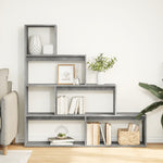 Kamerscherm / Boekenkast 4-Laags 143,5X29X143,5 Cm Hout Grijs