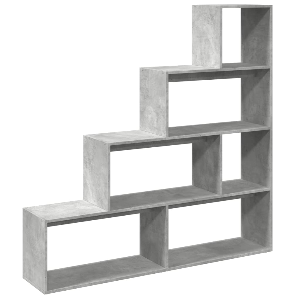 Kamerscherm / Boekenkast 4-Laags 143,5X29X143,5 Cm Hout Grijs