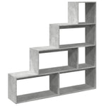 Kamerscherm / Boekenkast 4-Laags 143,5X29X143,5 Cm Hout Grijs