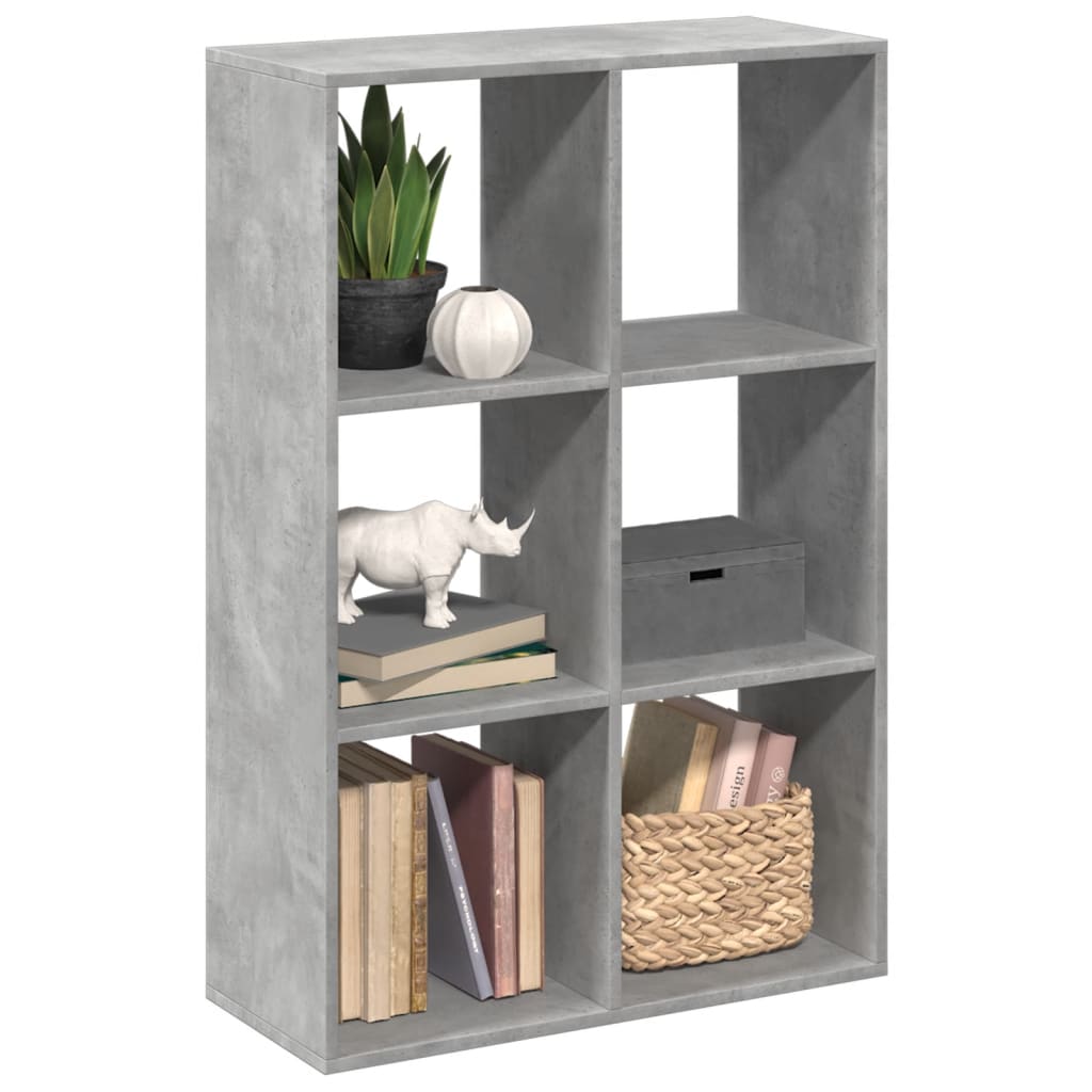 Kamerscherm / Boekenkast 69,5X29X137,5 Cm Hout Betongrijs