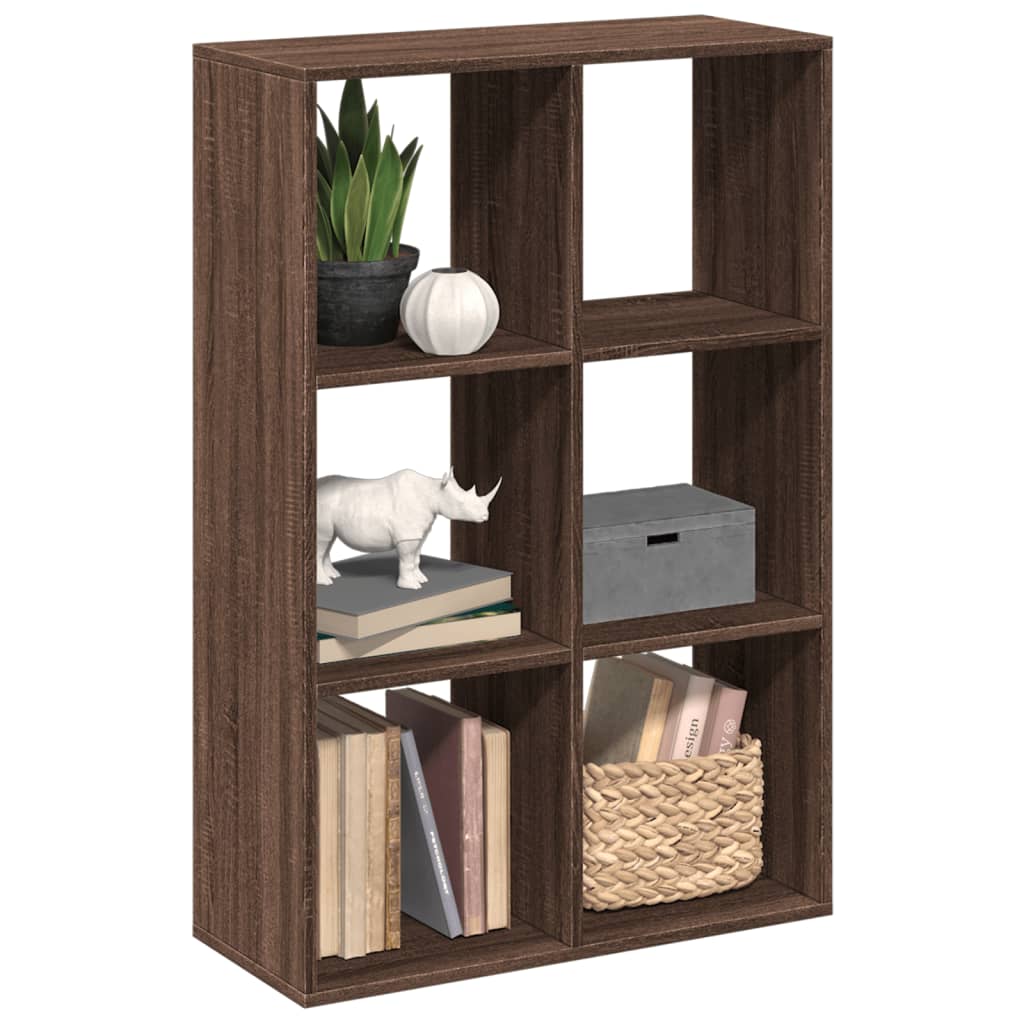 Kamerscherm / Boekenkast 69,5X29X137,5 Cm Hout Bruin Eikenkleur