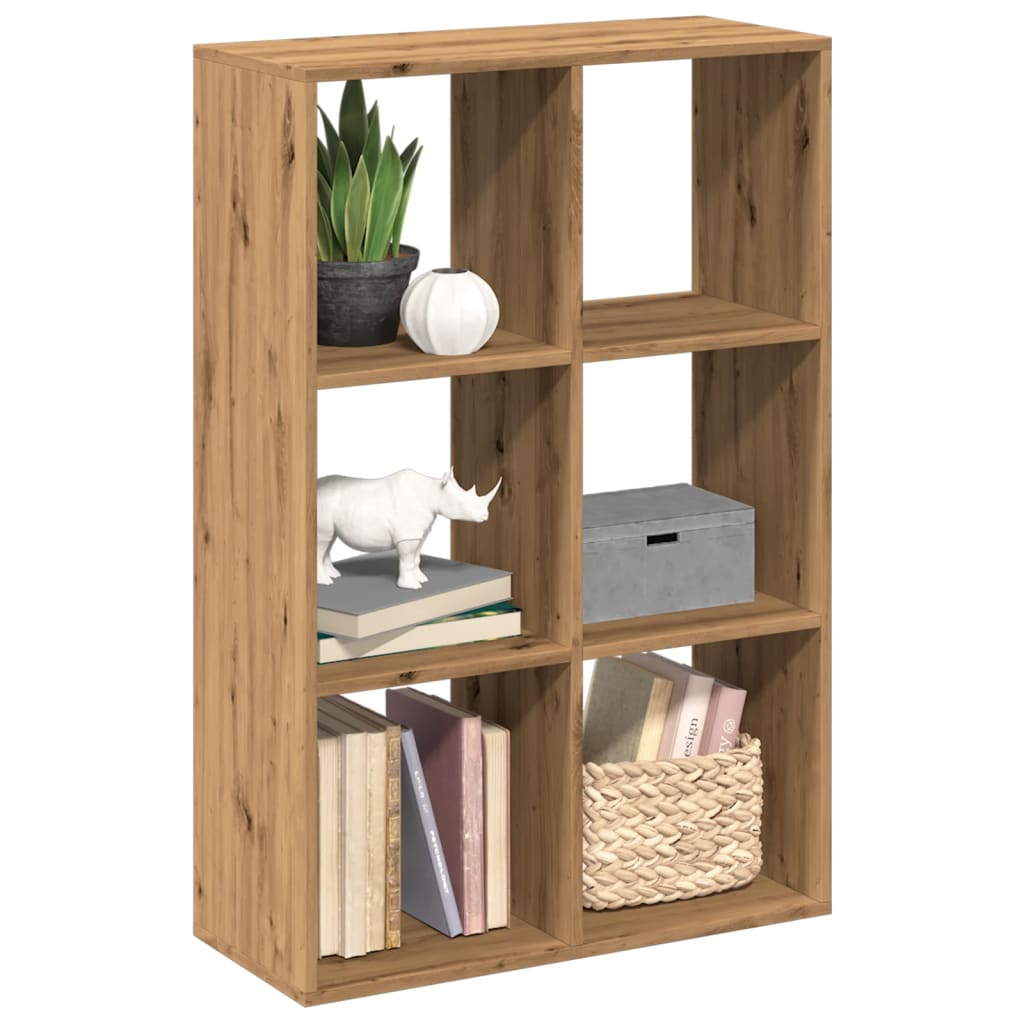 Kamerscherm / Boekenkast 69,5X29X137,5 Cm Hout Artisanaal Eiken Artisanaal Eikenkleurig