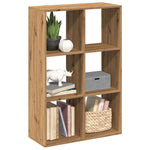 Kamerscherm / Boekenkast 69,5X29X137,5 Cm Hout Artisanaal Eiken Artisanaal Eikenkleurig