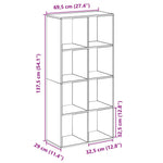 Kamerscherm / Boekenkast 69,5X29X137,5 Cm Bewerkt Hout Wit