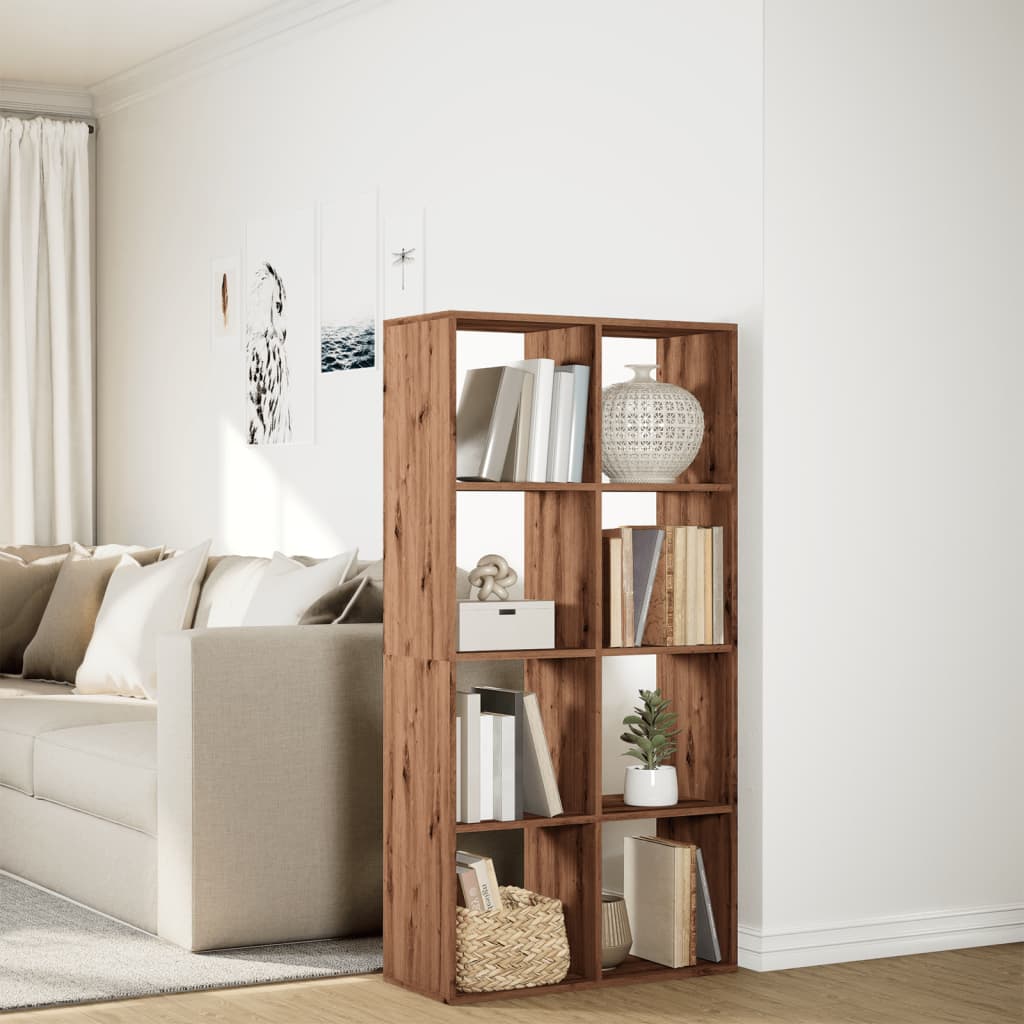 Kamerscherm / Boekenkast 69,5X29X137,5 Cm Hout Artisanaal Eiken Artisanaal Eikenkleurig