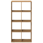Kamerscherm / Boekenkast 69,5X29X137,5 Cm Hout Artisanaal Eiken Artisanaal Eikenkleurig