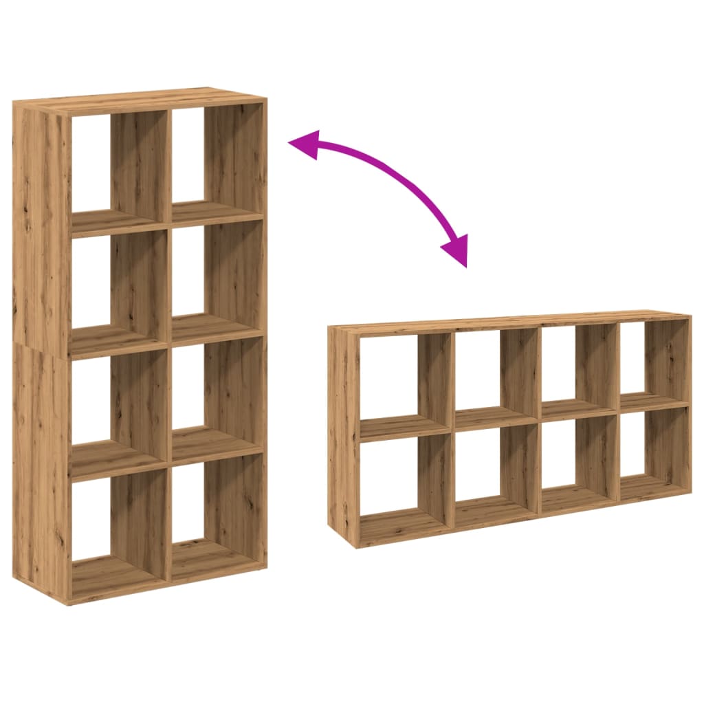 Kamerscherm / Boekenkast 69,5X29X137,5 Cm Hout Artisanaal Eiken Artisanaal Eikenkleurig
