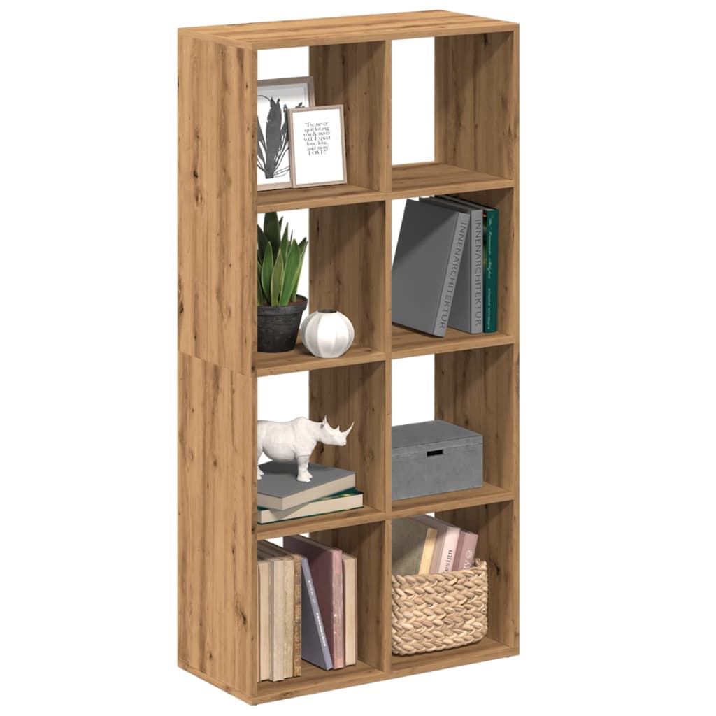 Kamerscherm / Boekenkast 69,5X29X137,5 Cm Hout Artisanaal Eiken Artisanaal Eikenkleurig