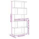 Kamerscherm / Boekenkast 5-Laags 70X24X Hout