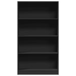 Boekenkast 80X24X Bewerkt Hout Zwart