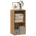 Boekenkast 80X30X Bewerkt Hout Artisanaal Eikenkleurig Artisian Oak